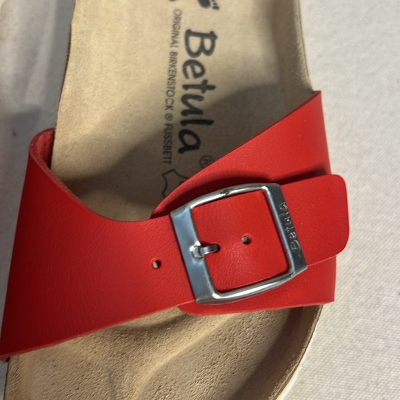 Betula by Birkenstock Red Slide Sandals Size 37 - Picture 10 of 10